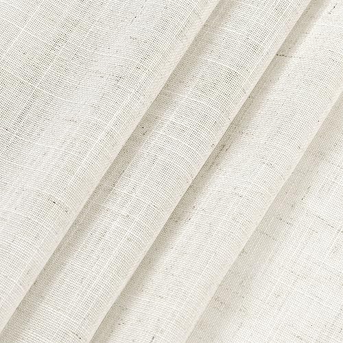 Cream Kitchen Curtains 36 Inch Length 2 Panels Set Linen Blend Back Tab Privacy Light Filtering Cafe Curtains Modern Neutral Short Tier Curtain for Small Window Bathroom RV Camper 36x36 (36"W x 36"L (Pack of 2) / Natural)