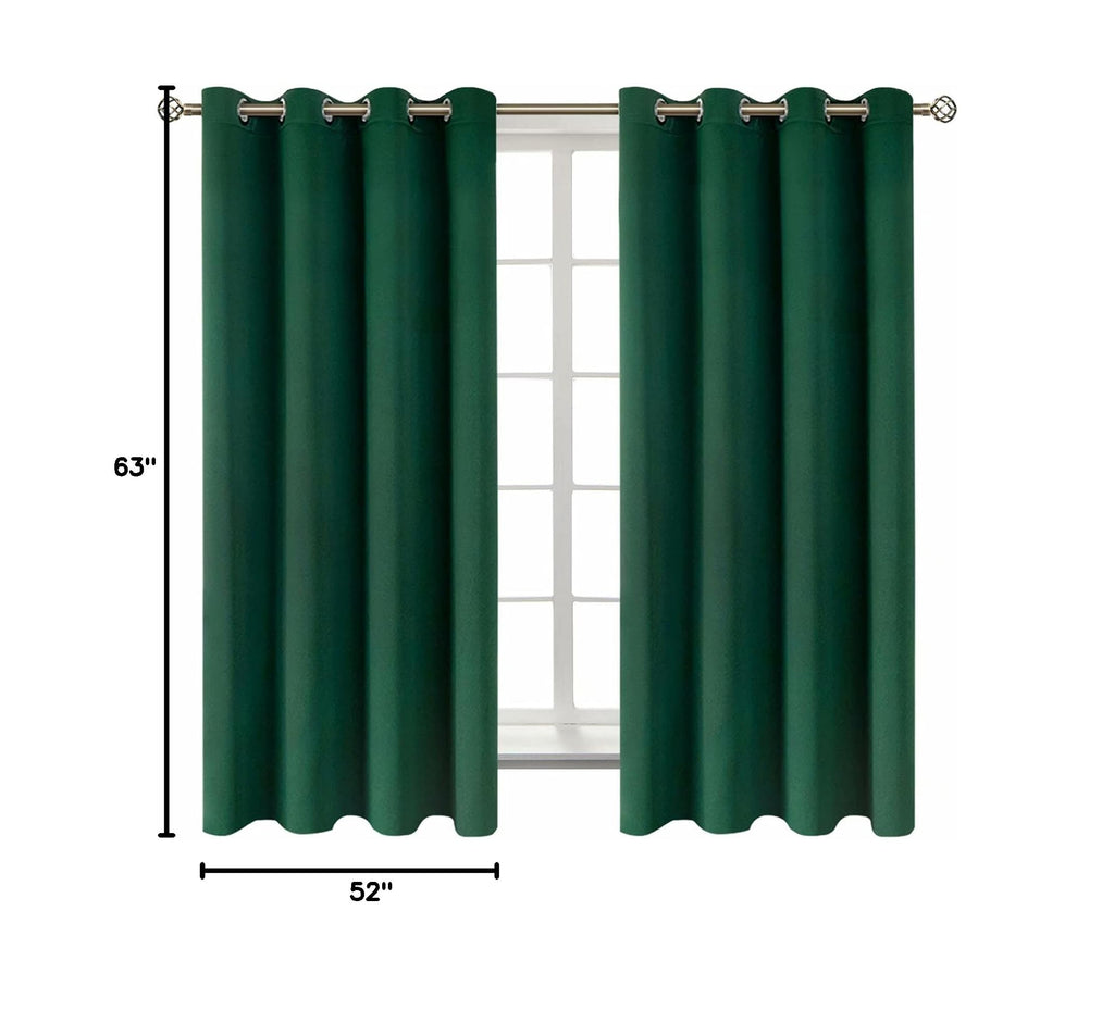 Blackout Curtains (Emerald Green / 52"W x 63"L (Pack of 2))