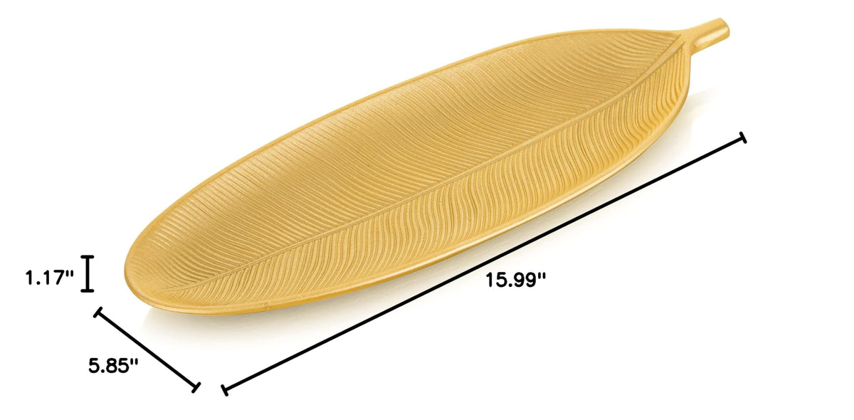 Decorative Trays for Home Decor (16"x5.9"x1.2" / Gold)