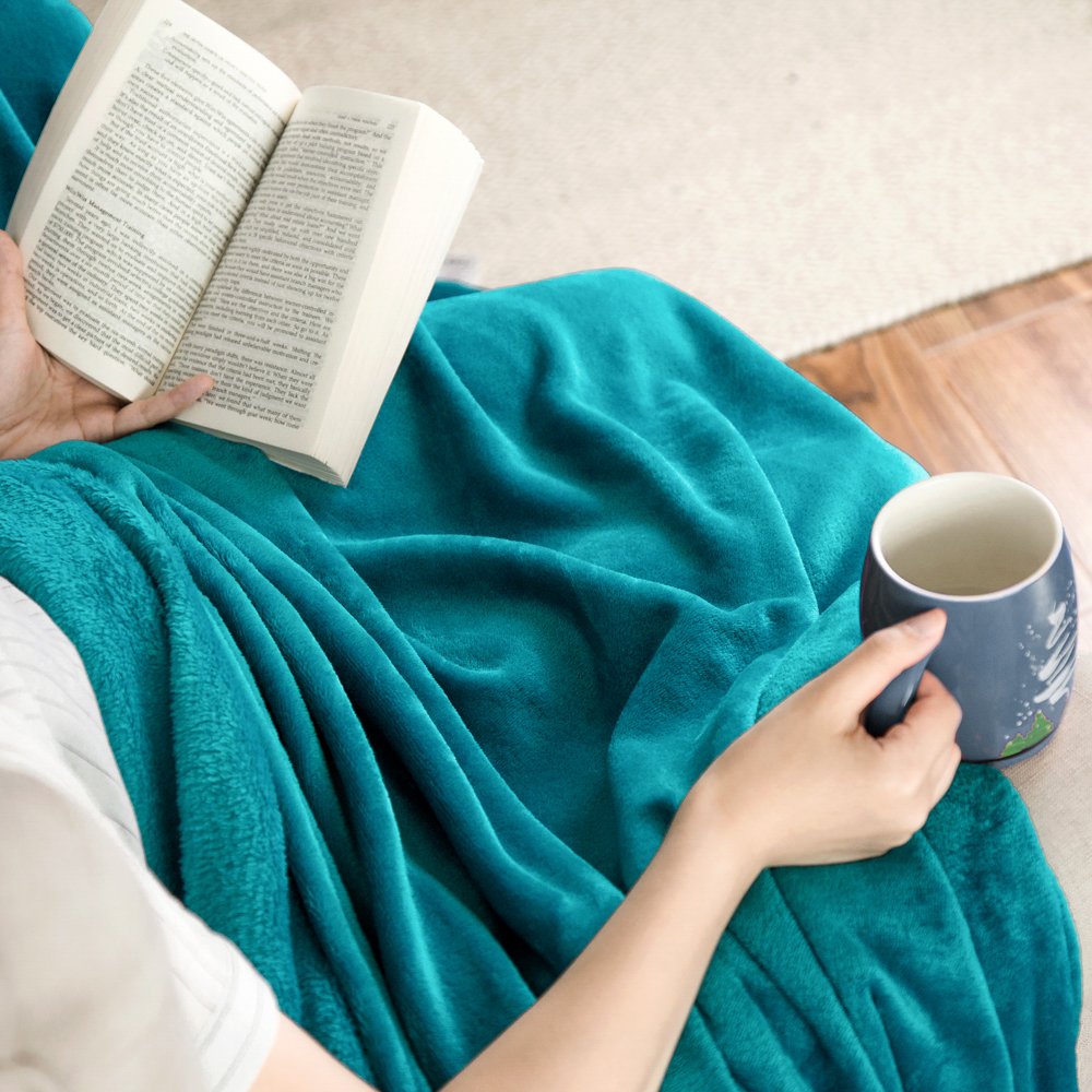 GentleSoft Fleece Blanket Twin Size Teal (Teal Blue / Twin (60" X 80"))
