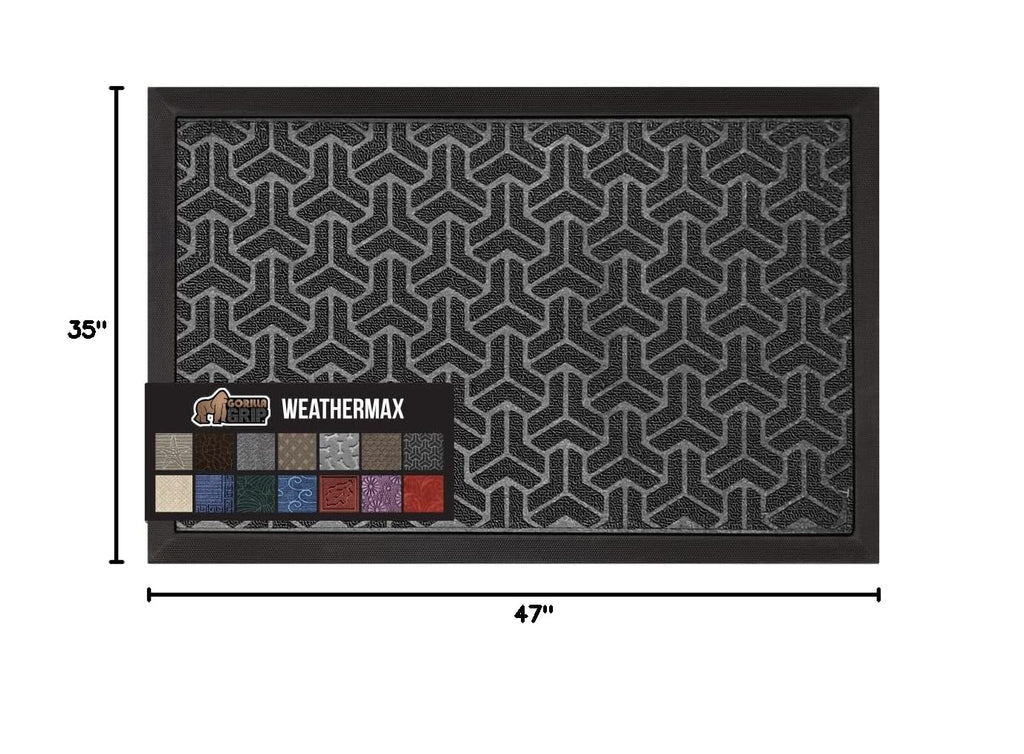 WeatherMAX Door Mat (Slate Geometric / 47" x 35")