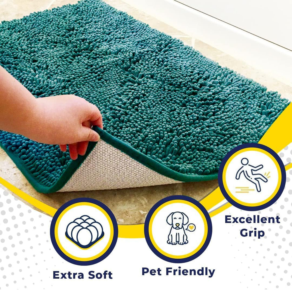 Super Water Absorbent Door Mat Indoor (Teal / 48" x 72")