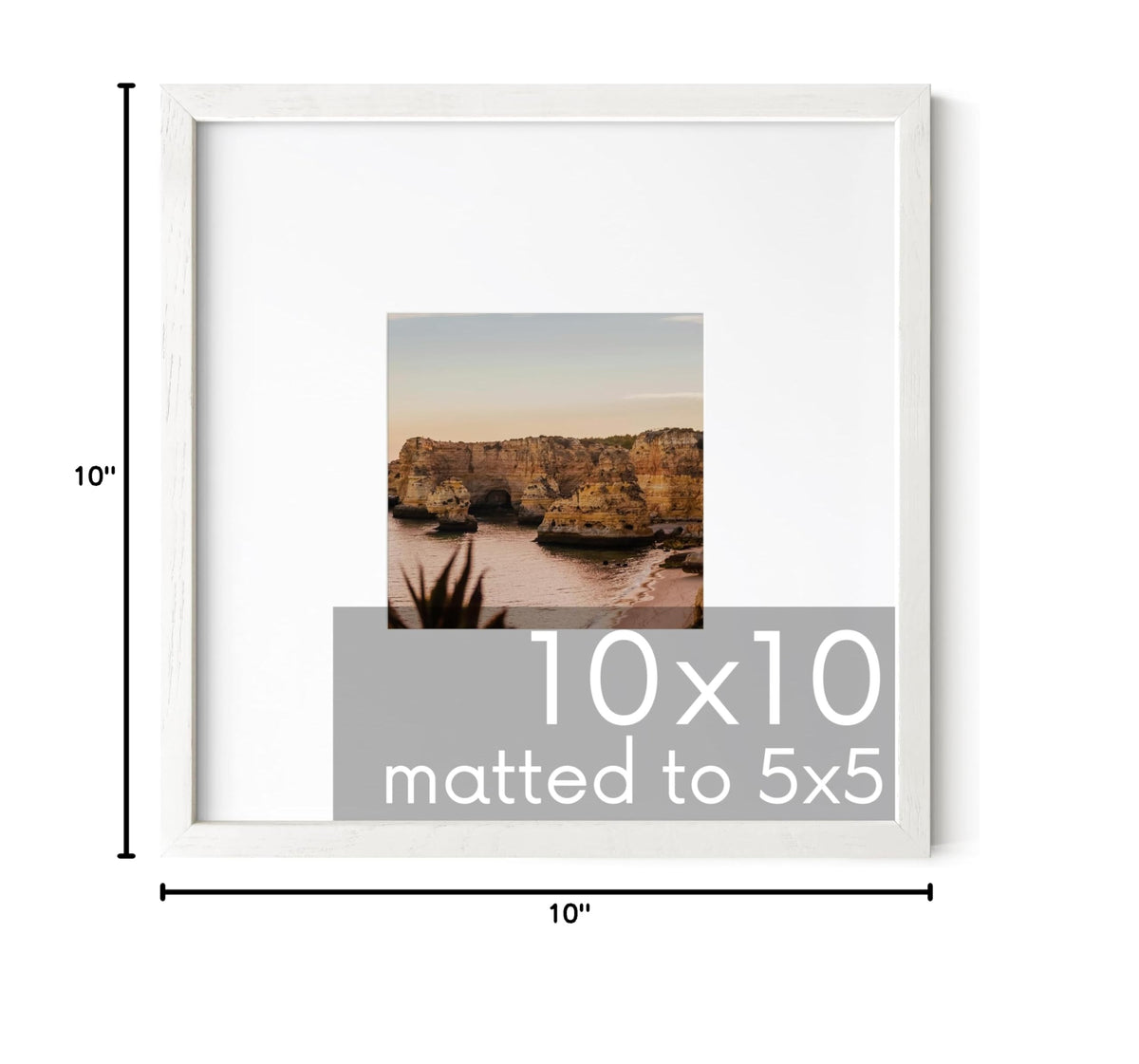 White Oak Wood 10x10 Picture Frame (Set of 01 / White Oak / 10x10 in)