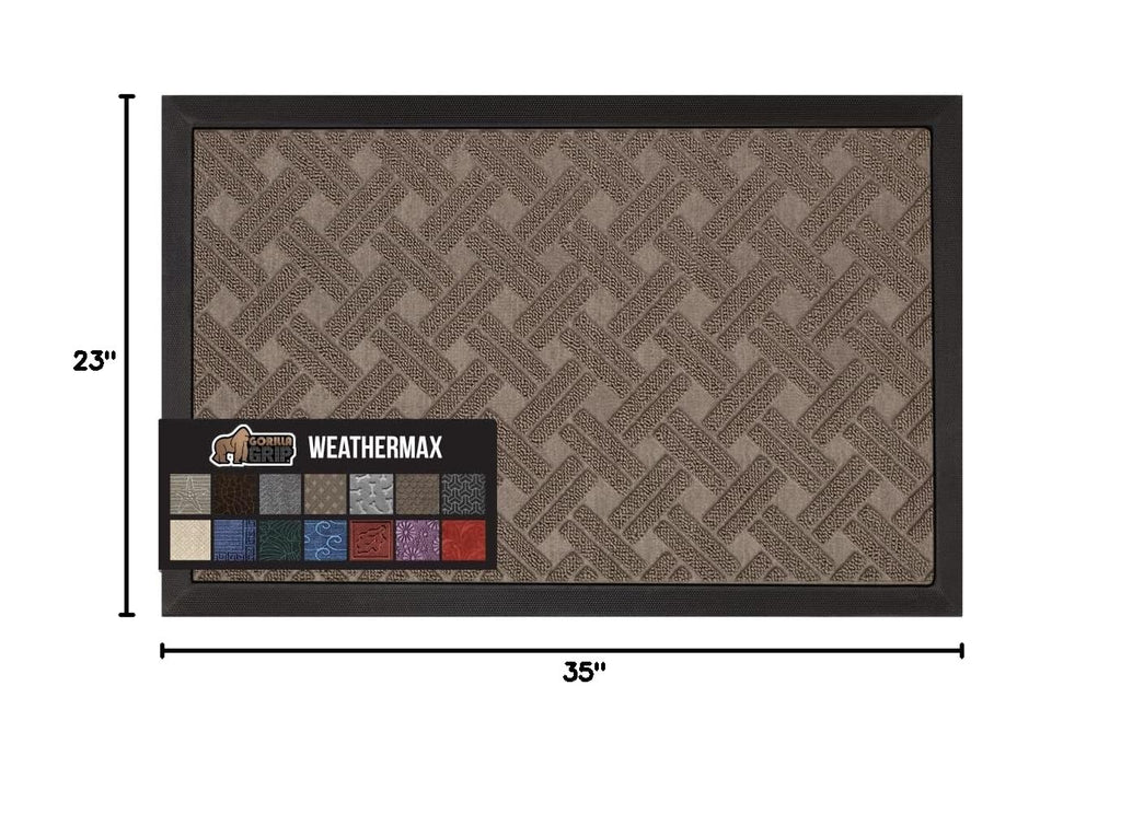 WeatherMAX Door Mat (Taupe Basket Weave / 35" x 23")