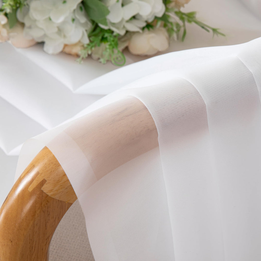 White Sheer Curtains 78 inches Long 2 Panels Set (White / 42"W x 78"L (Pack of 2))
