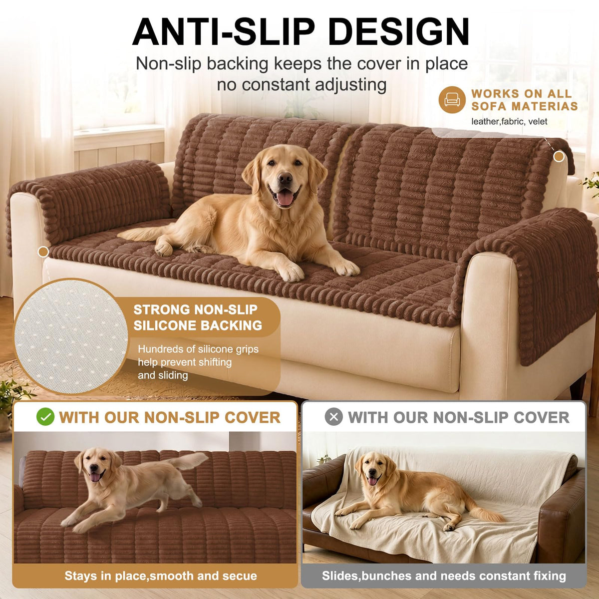 Couch Cover for Dogs (Brown / 27.6"x59")