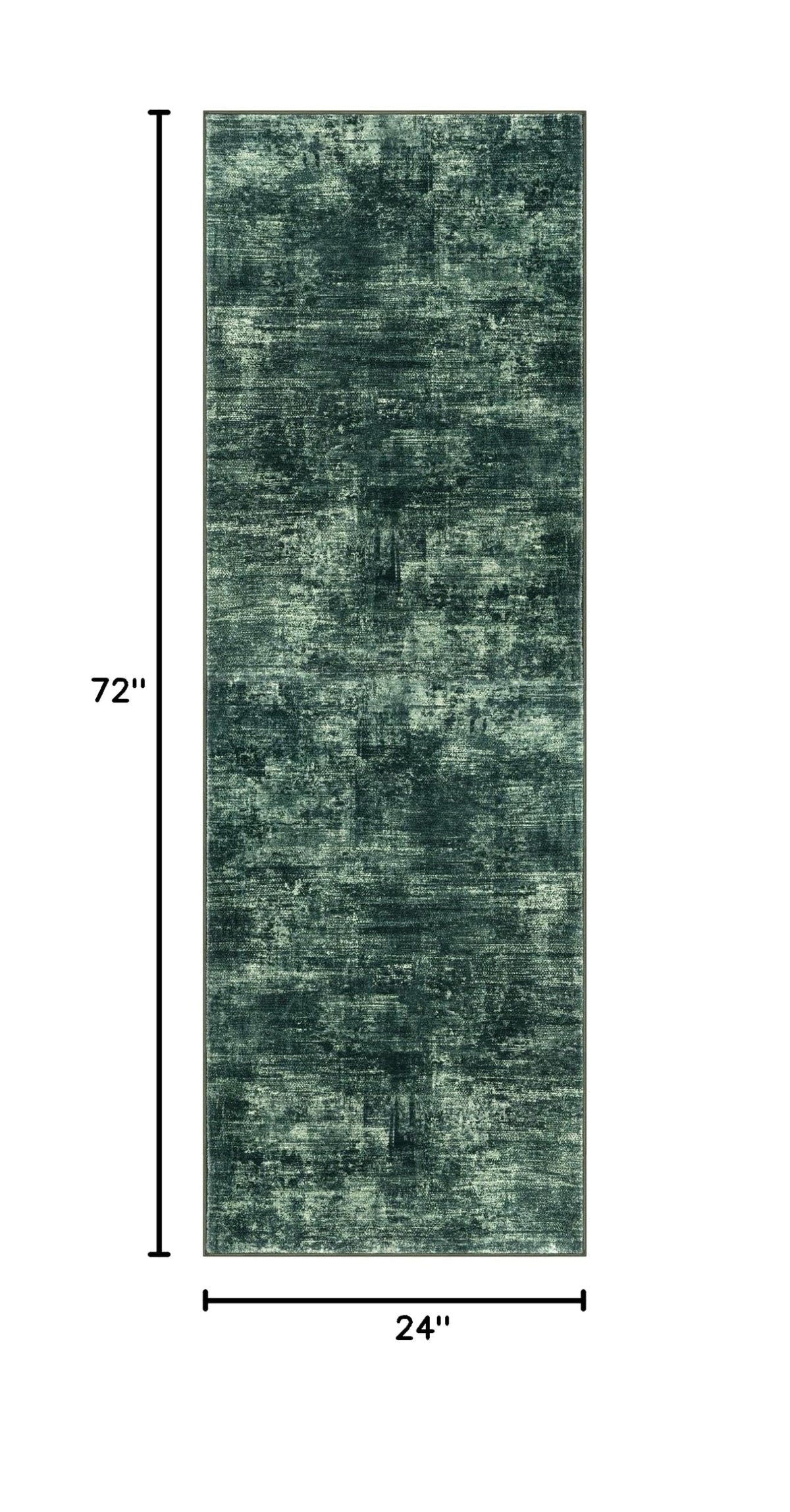 Abstract Runner Rug 2x6 Ft Washable Runners for Hallways (Dark Green / 2' x 6' (Rectangular))