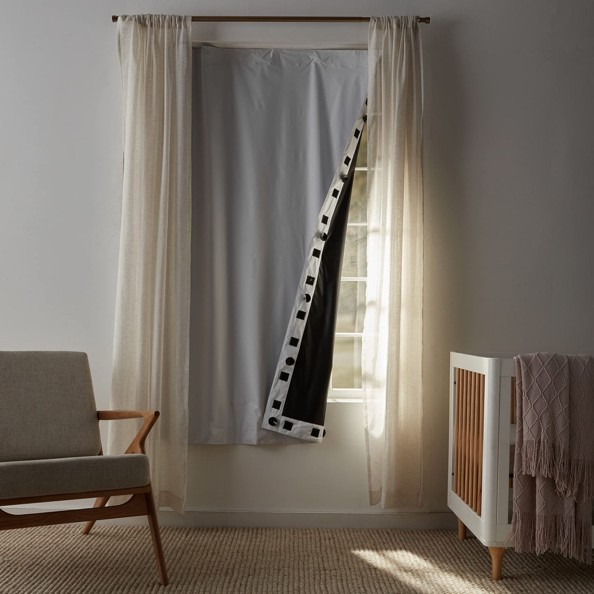 Portable Blackout Curtain Shade with Suction Cups (White / 2-Pack)