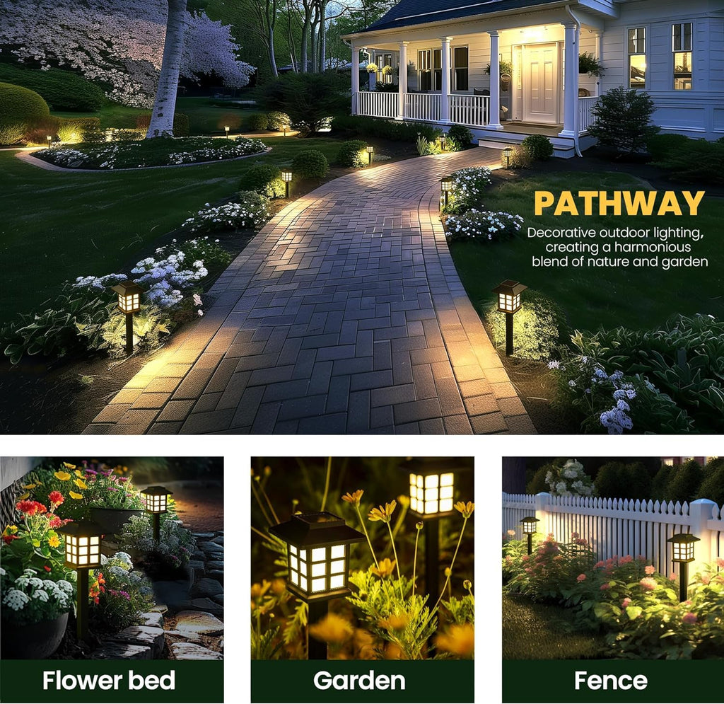 Solar Lights Outdoor Waterproof 10 Pack (10 PACK / Warm White)