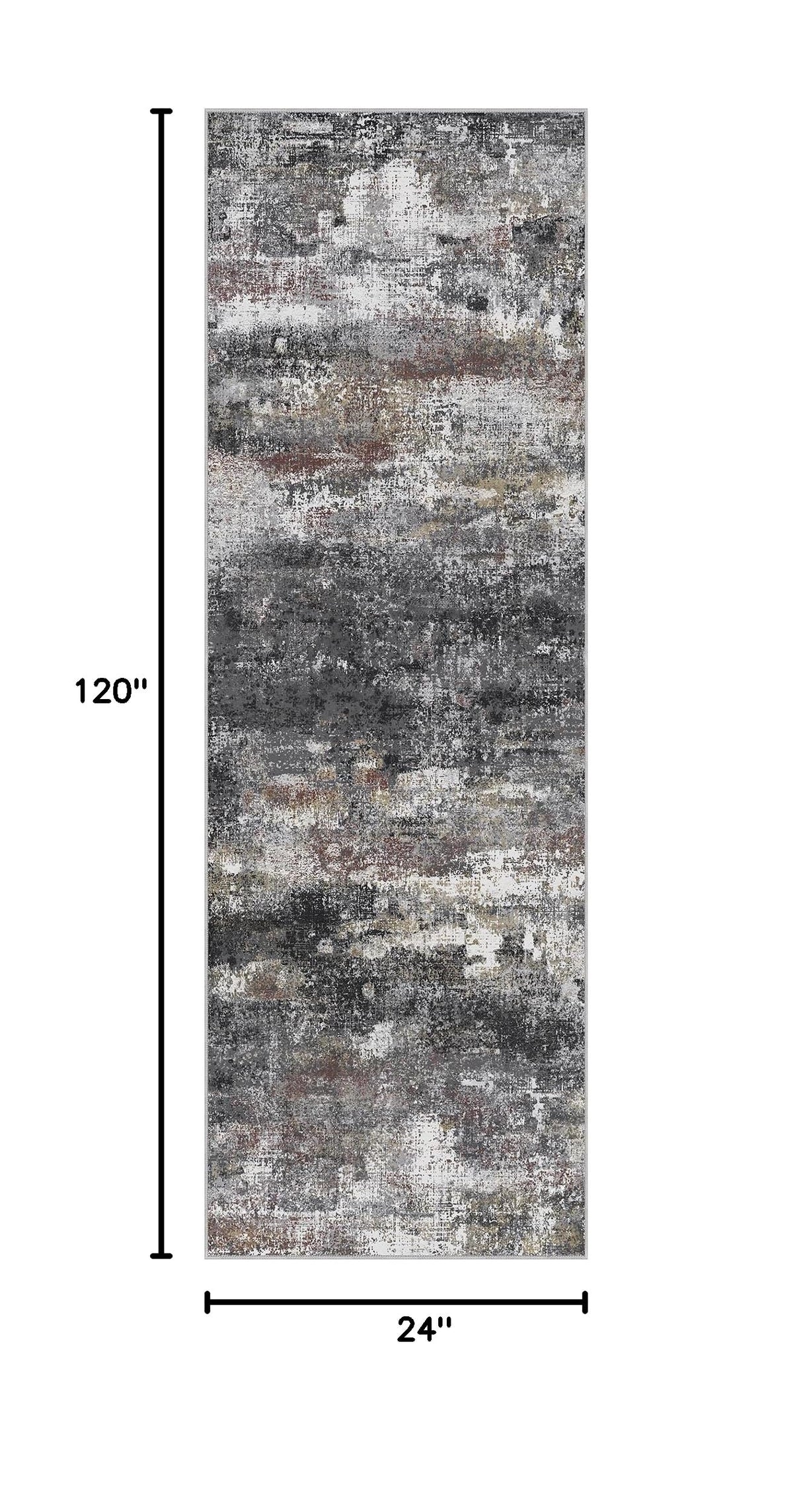 2x10 Runner Rug for Hallway (Dark Grey / 2' x 10' (Rectangular))