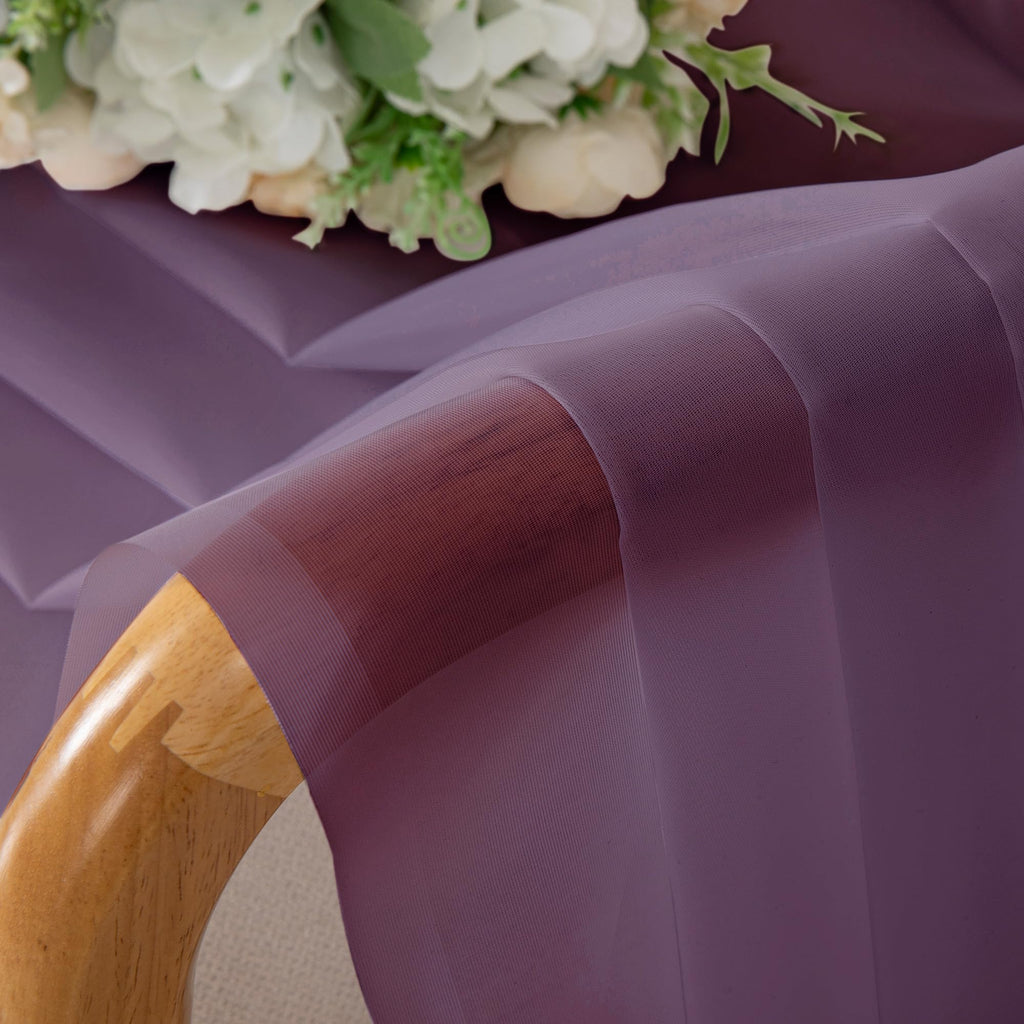 Plum Sheer Curtains (Plum / 42"W x 78"L (Pack of 2))
