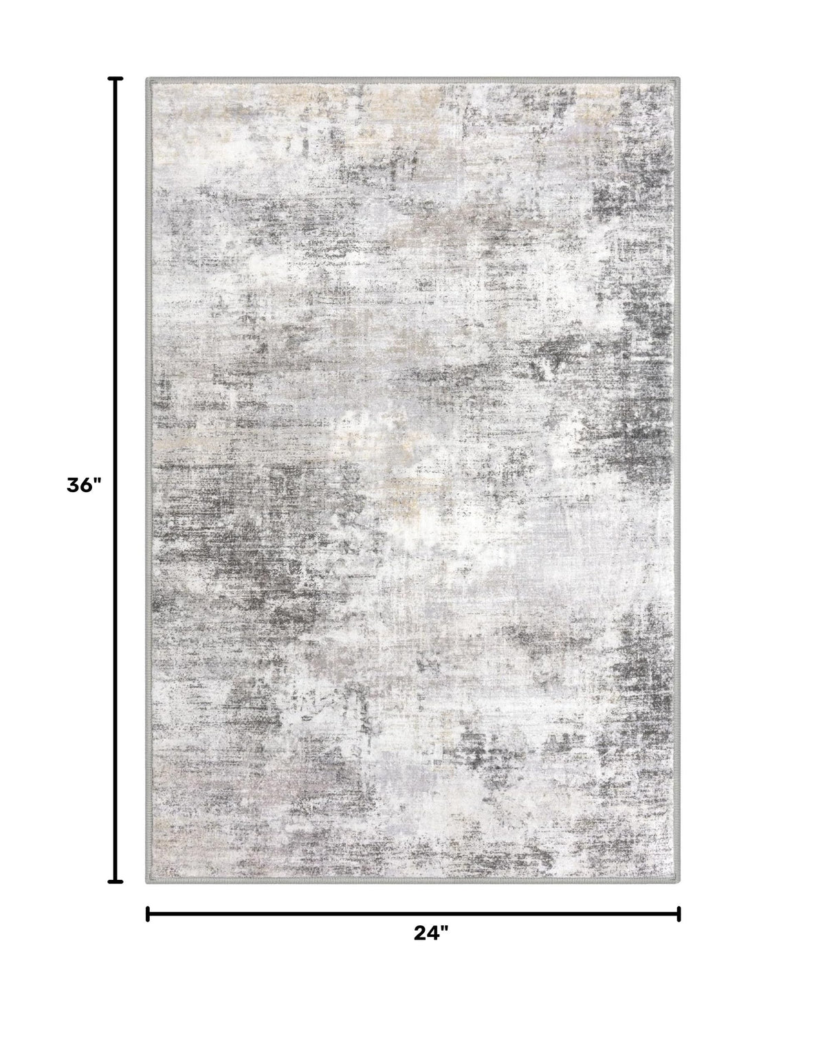 Small Abstract Area Rug 2x3 Ft Entryway Rugs Washable Door Mat Indoor Entrance (Ash Grey/Beige / 2' x 3' (Rectangular))