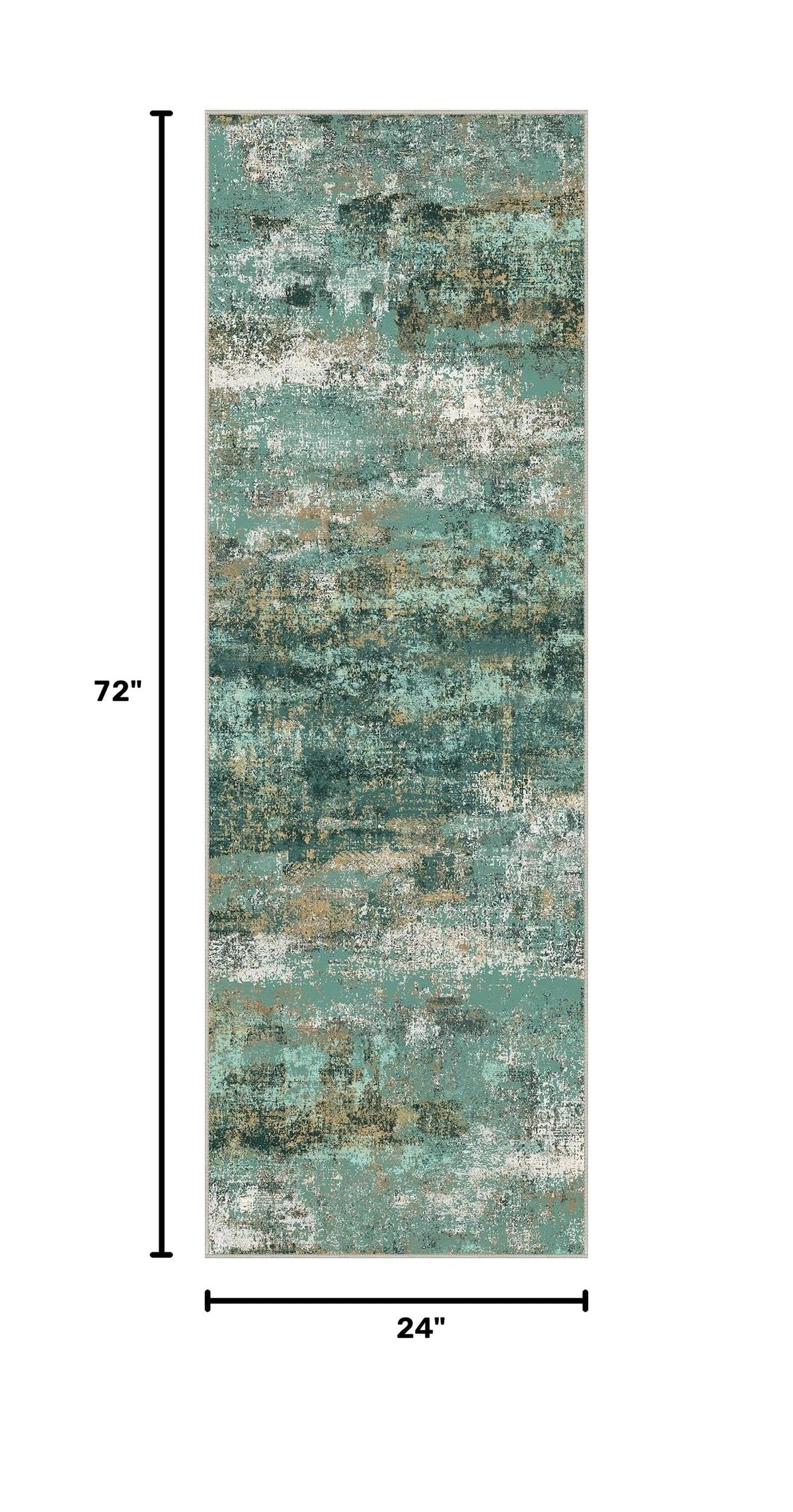 2x6 Runner Rug for Hallway (Turquoise / 2' x 6' (Rectangular))