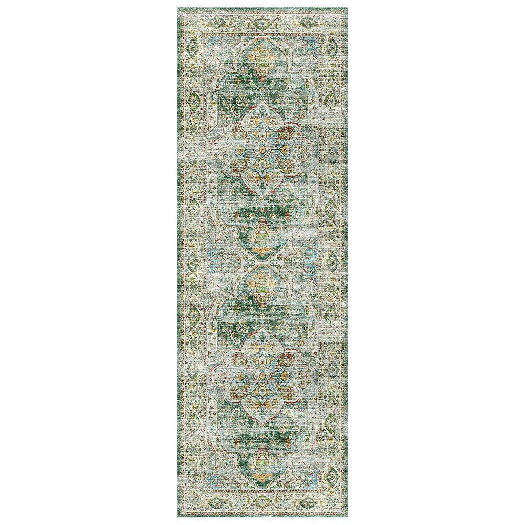 Kitchen Runner 2'6''x8' Soft Rug Runners for Hallways (Green / 2'6" x 8' (Runner))