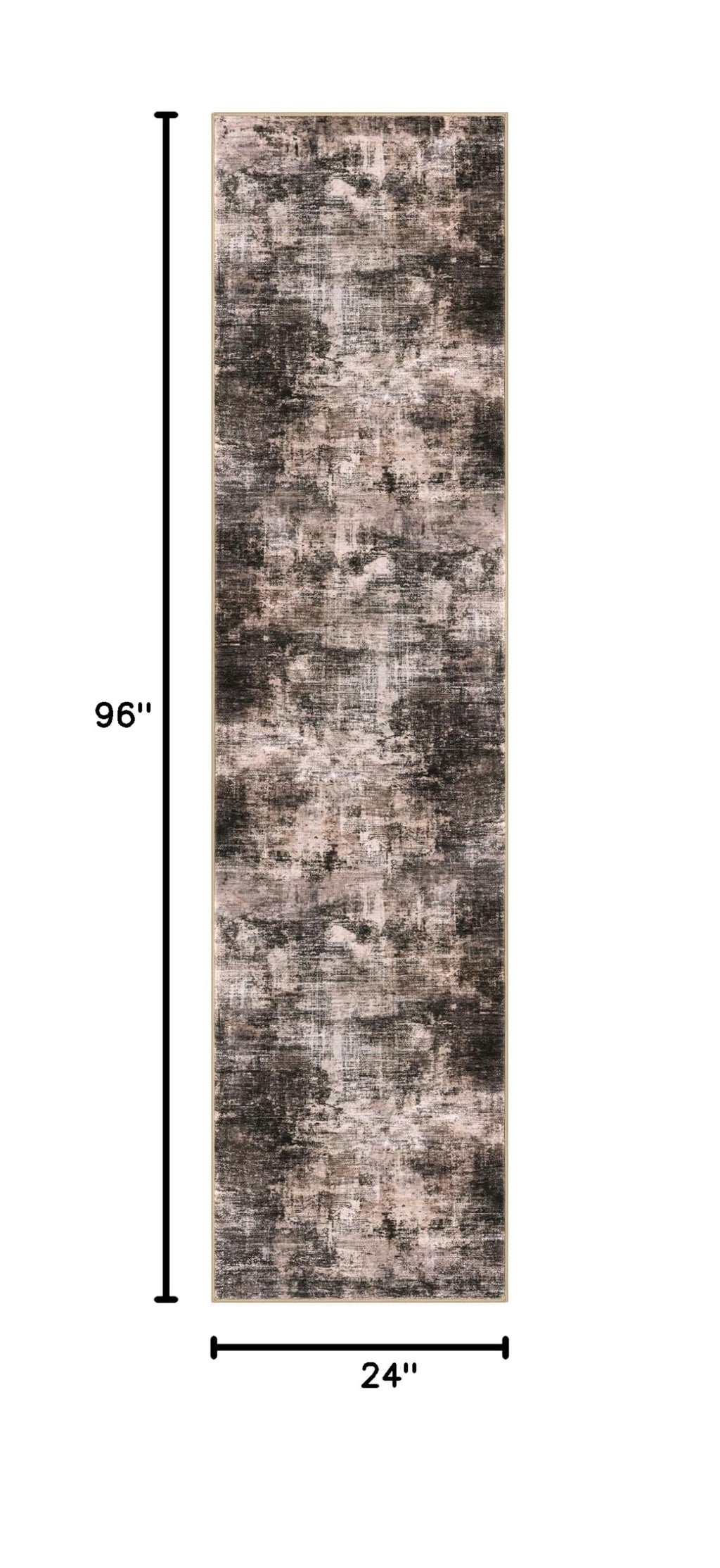Abstract Runner Rug 2x8 Ft Washable Runners for Hallways (Brown/Rust / 2' x 8' (Rectangular))