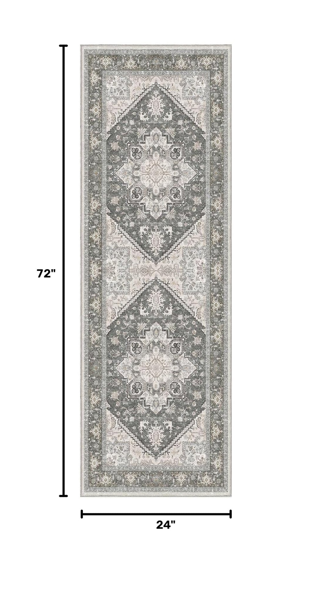 Soft Area Rugs 2x6 (2' x 6' (Runner) / Greenish Grey)