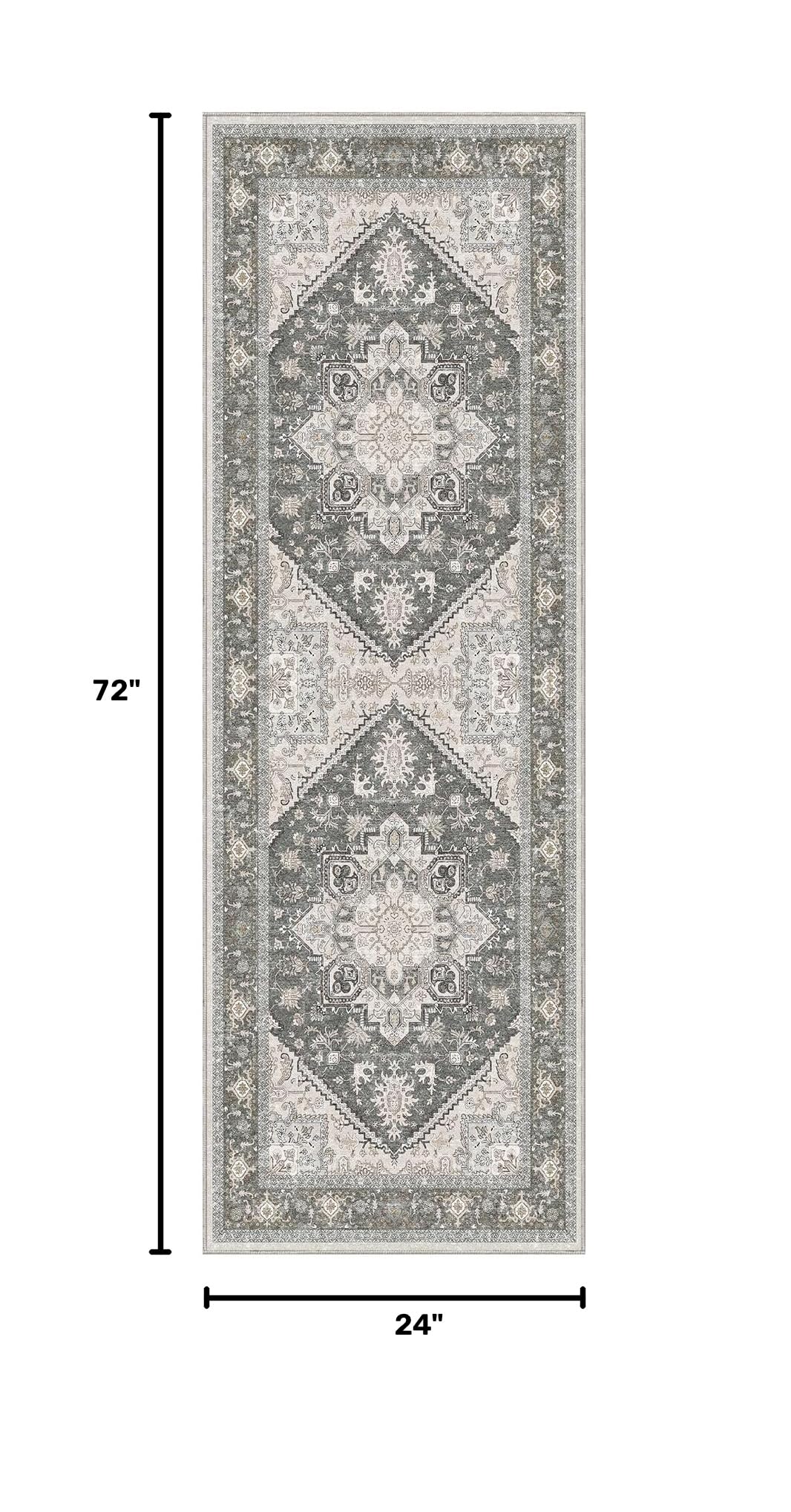 Soft Area Rugs 2x6 (2' x 6' (Runner) / Greenish Grey)