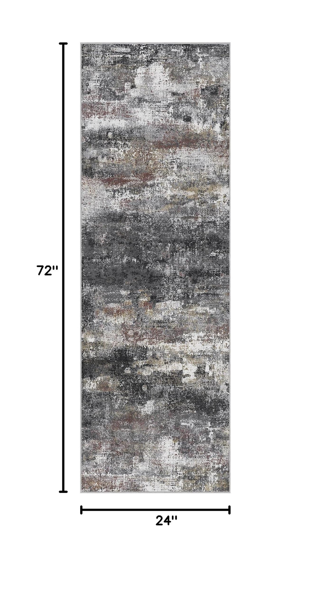 2x6 Runner Rug for Hallway (Dark Grey / 2' x 6' (Rectangular))