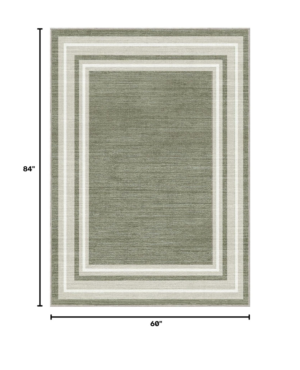 Soft Area Rugs 5x7 (5' x 7' (Rectangular) / Border Brown)