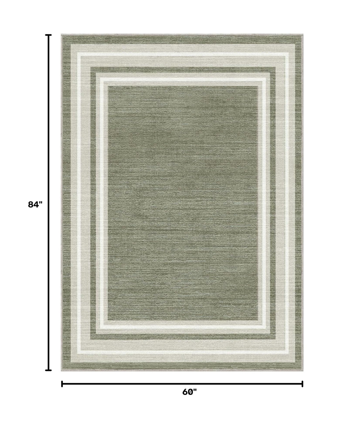 Soft Area Rugs 5x7 (5' x 7' (Rectangular) / Border Brown)