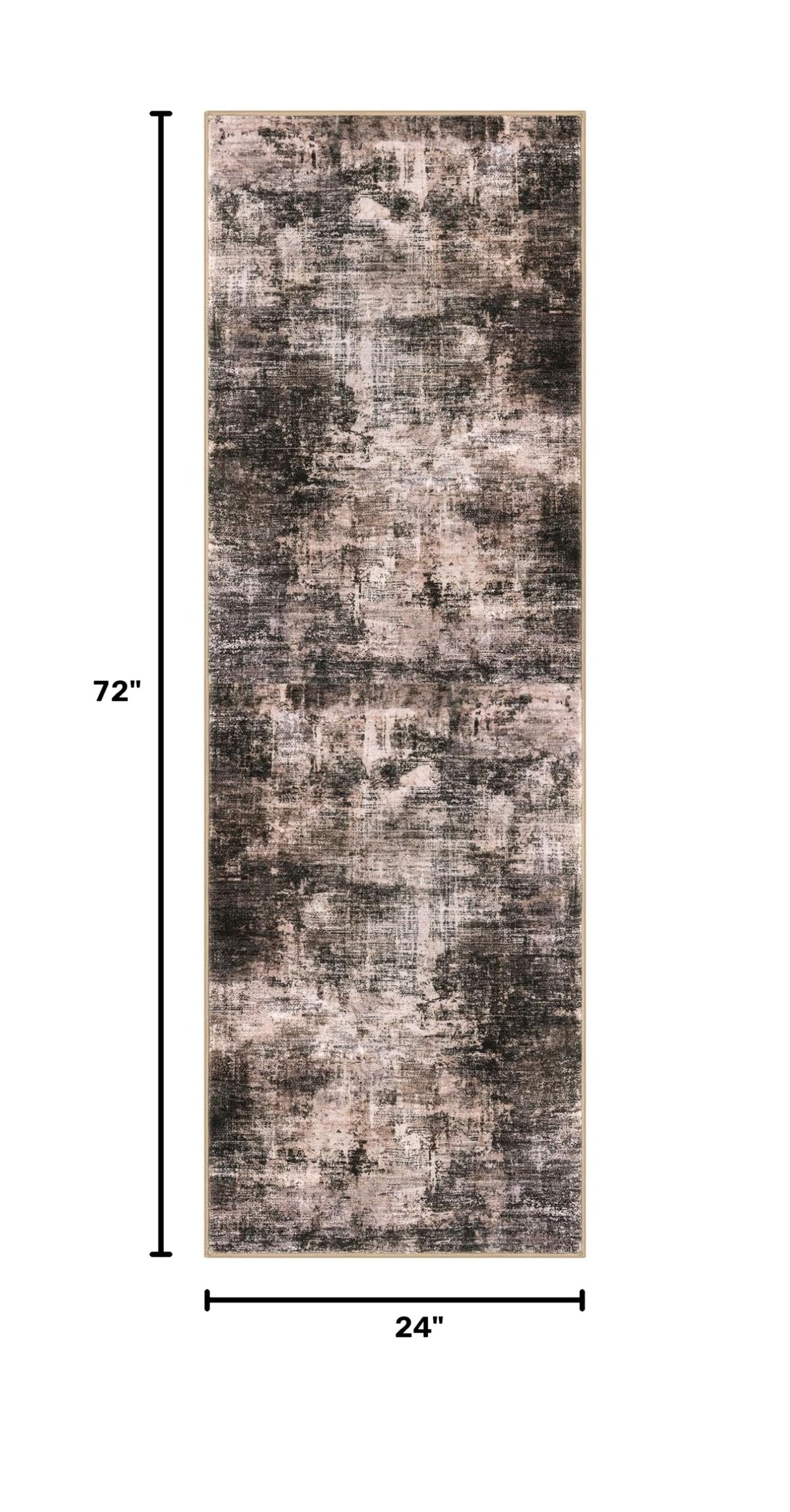 Abstract Runner Rug 2x6 Ft Washable Runners for Hallways (Brown/Rust / 2' x 6' (Rectangular))