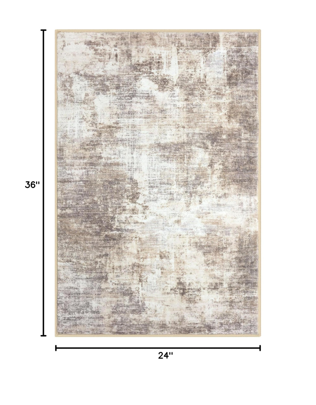 Small Abstract Area Rug 2x3 Ft Entryway Rugs Washable Door Mat Indoor Entrance (Gold/Yellow/Brown/Beige/White / 2' x 3' (Rectangular))