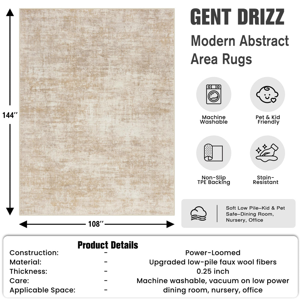 9x12 Area Rugs for Living Room (Beige / 9' x 12' (Rectangular))