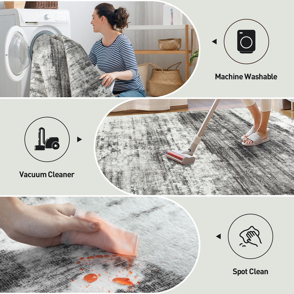 9x12 Area Rugs for Living Room (Black/Grey / 9' x 12' (Rectangular))