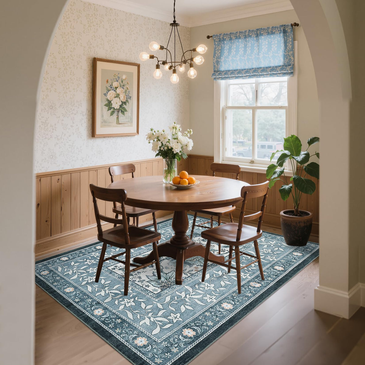 Provence 8x10 Area Rugs for Living Room (Oriental Misty Blue / 8' x 10' (Rectangular))