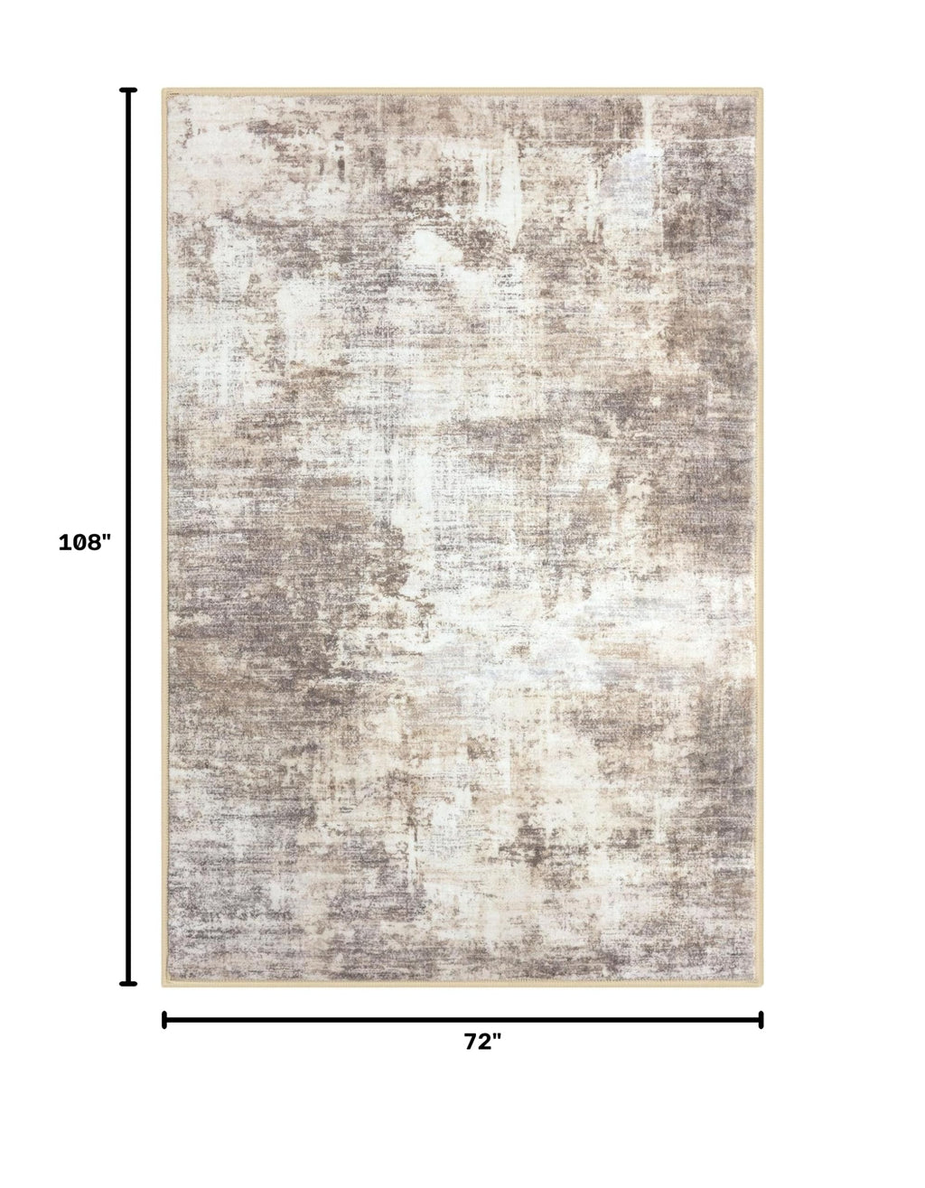 Abstract Area Rugs 6x9 Ft Washable Rugs for Living Room (Gold/Yellow/Brown/Beige/White / 6' x 9' (Rectangular))