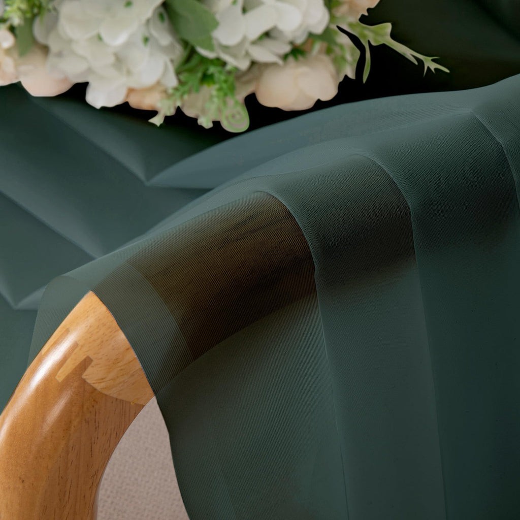 Green Sheer Curtains 78 Inches Long for 2 Panels Set for Christmas (Hunter Green / 42"W x 78"L (Pack of 2))