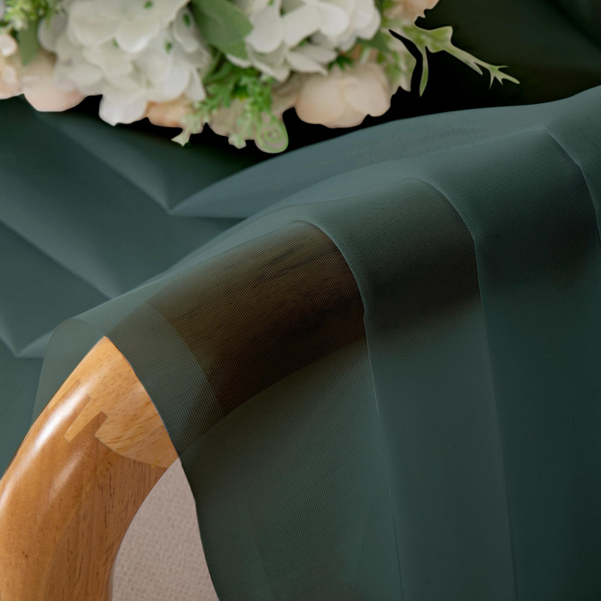 Green Sheer Curtains 78 Inches Long for 2 Panels Set for Christmas (Hunter Green / 42"W x 78"L (Pack of 2))