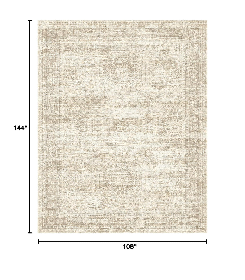 9x12 Area Rugs for Living Room Washable Rug Non (Beige / 9' x 12' (Rectangular))