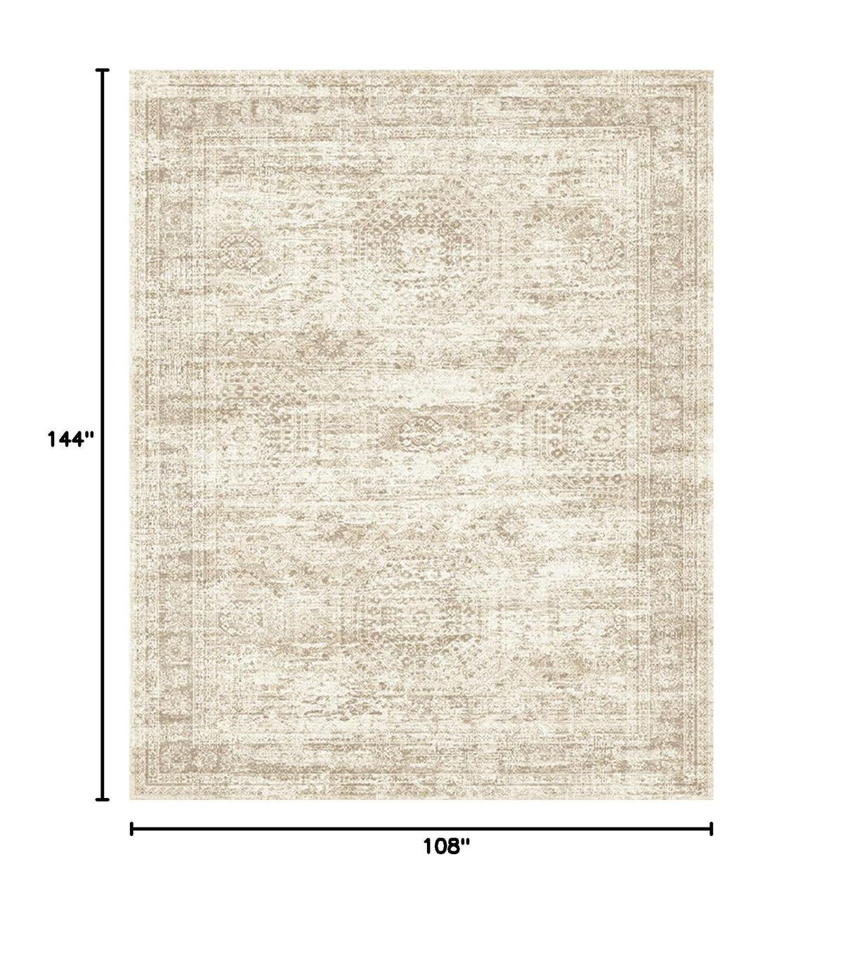 9x12 Area Rugs for Living Room Washable Rug Non (Beige / 9' x 12' (Rectangular))