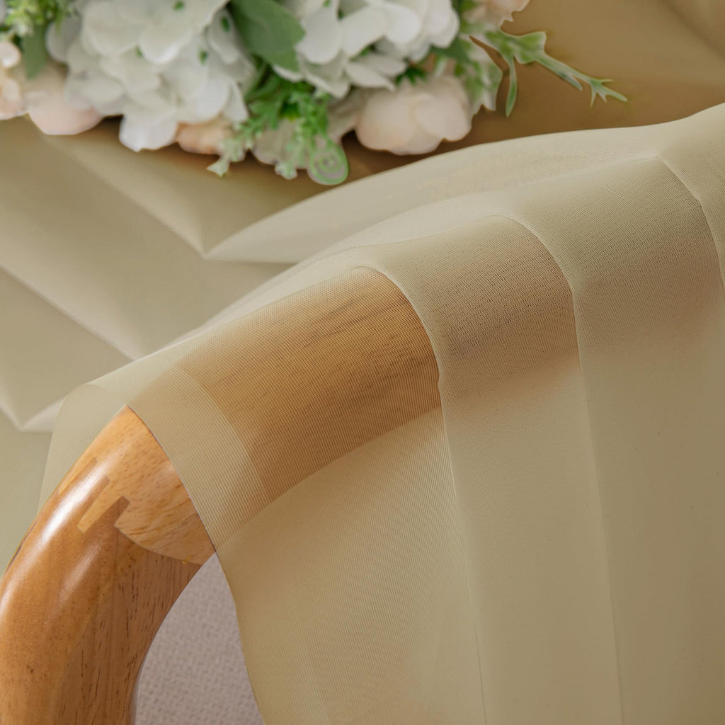 Gold Sheer Curtains 78 Inch Length 2 Panels Set (Gold / 42"W x 78"L (Pack of 2))