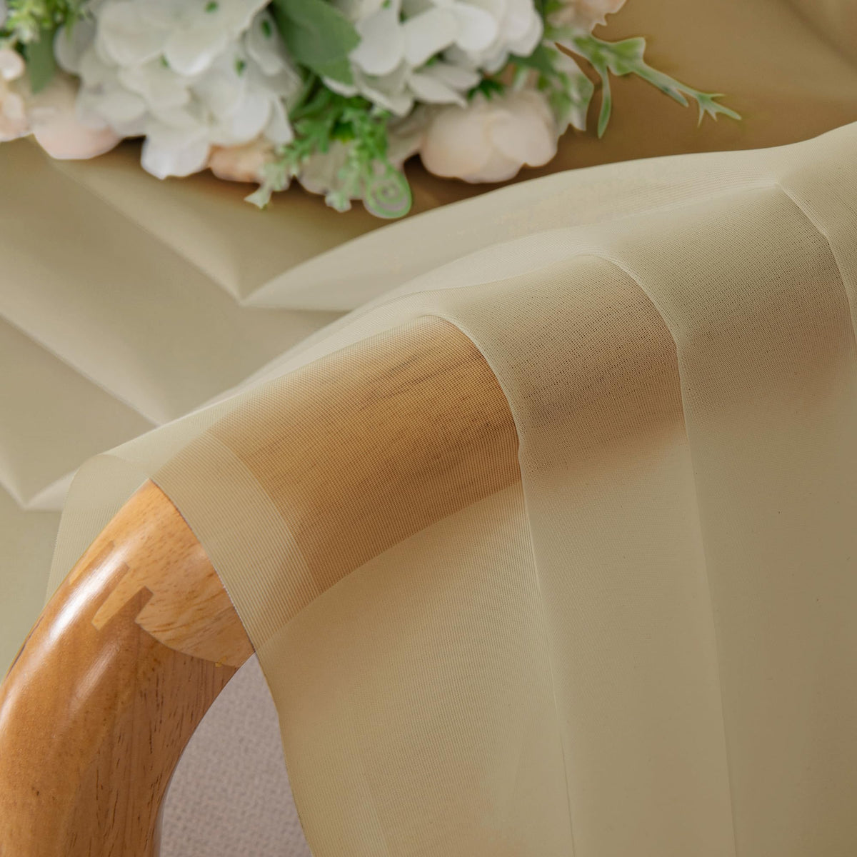 Gold Sheer Curtains 78 Inch Length 2 Panels Set (Gold / 42"W x 78"L (Pack of 2))