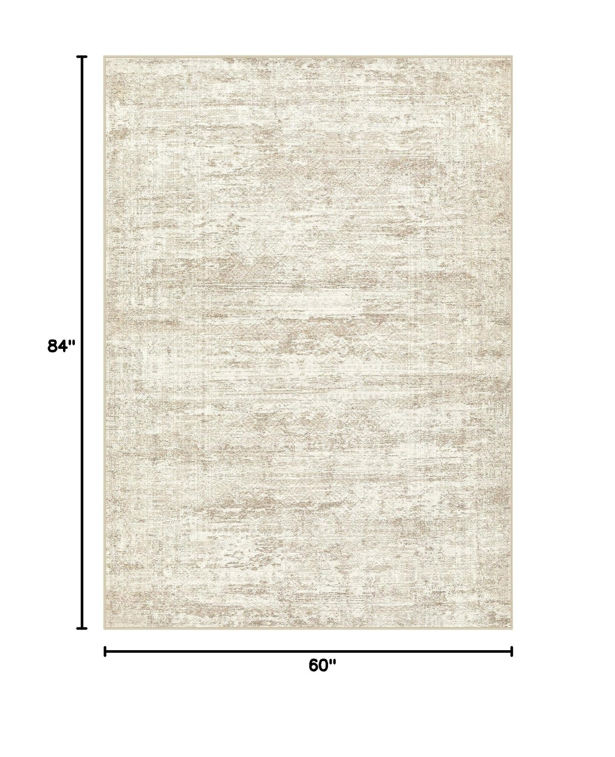 5x7 Washable Area Rug (Beige/Brown / 5' x 7' (Rectangular))