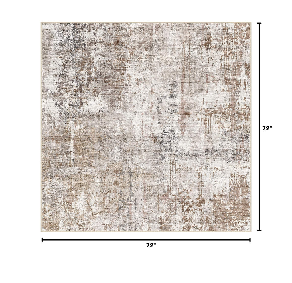 Square Area Rugs (Brown/Grey/Red / 6' x 6' (Square))