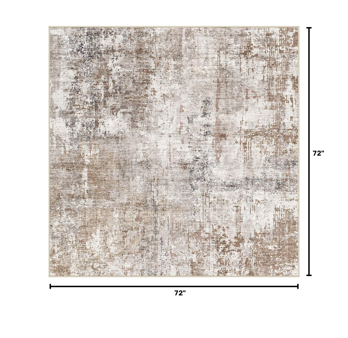 Square Area Rugs (Brown/Grey/Red / 6' x 6' (Square))