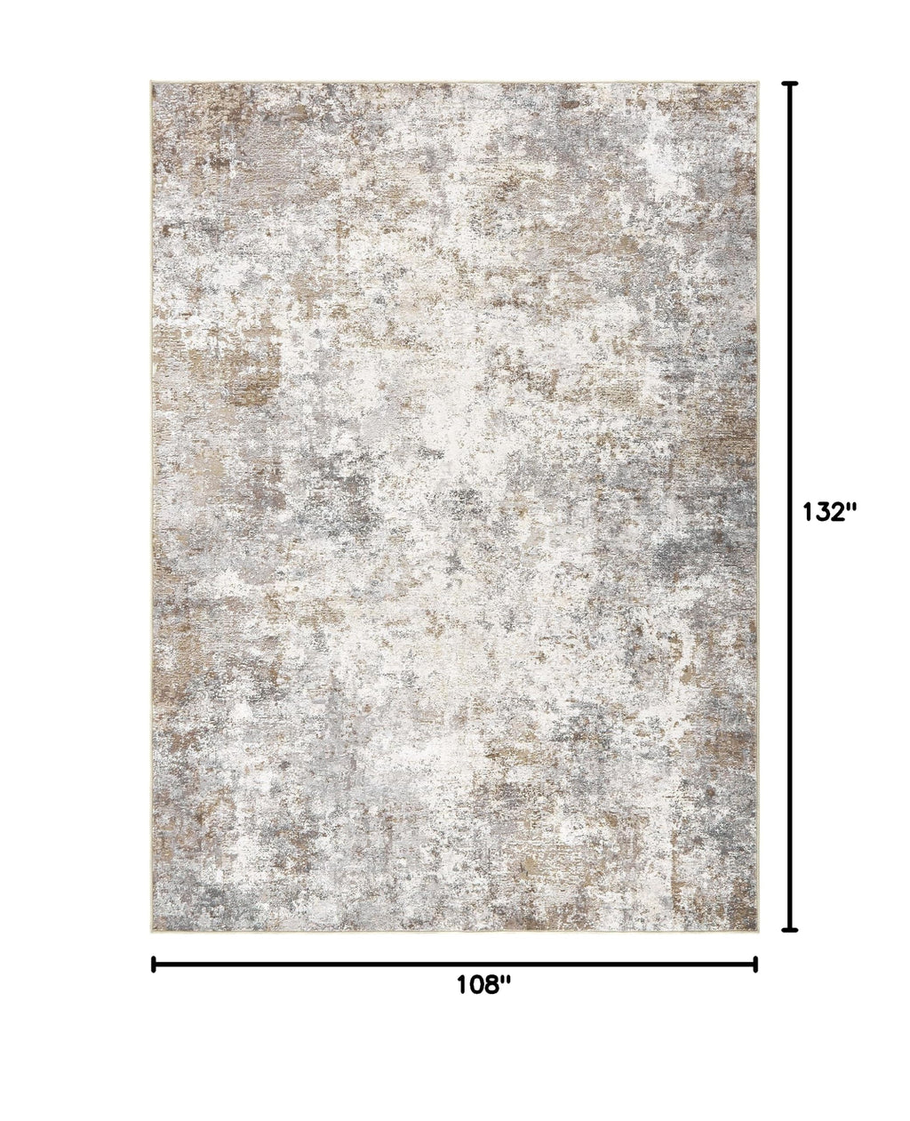 9x13 Area Rug Living Room Rugs Washable Neutral Brown Grey Carpet (Brown Grey / 9' x 13' (Rectangular))