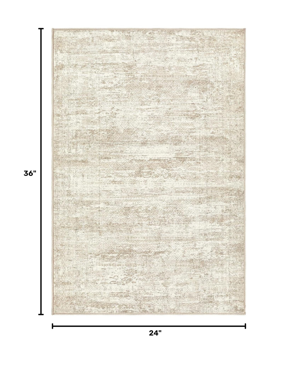 2x3 Entryway Area Rug (Beige/Brown / 2' x 3' (Rectangular))