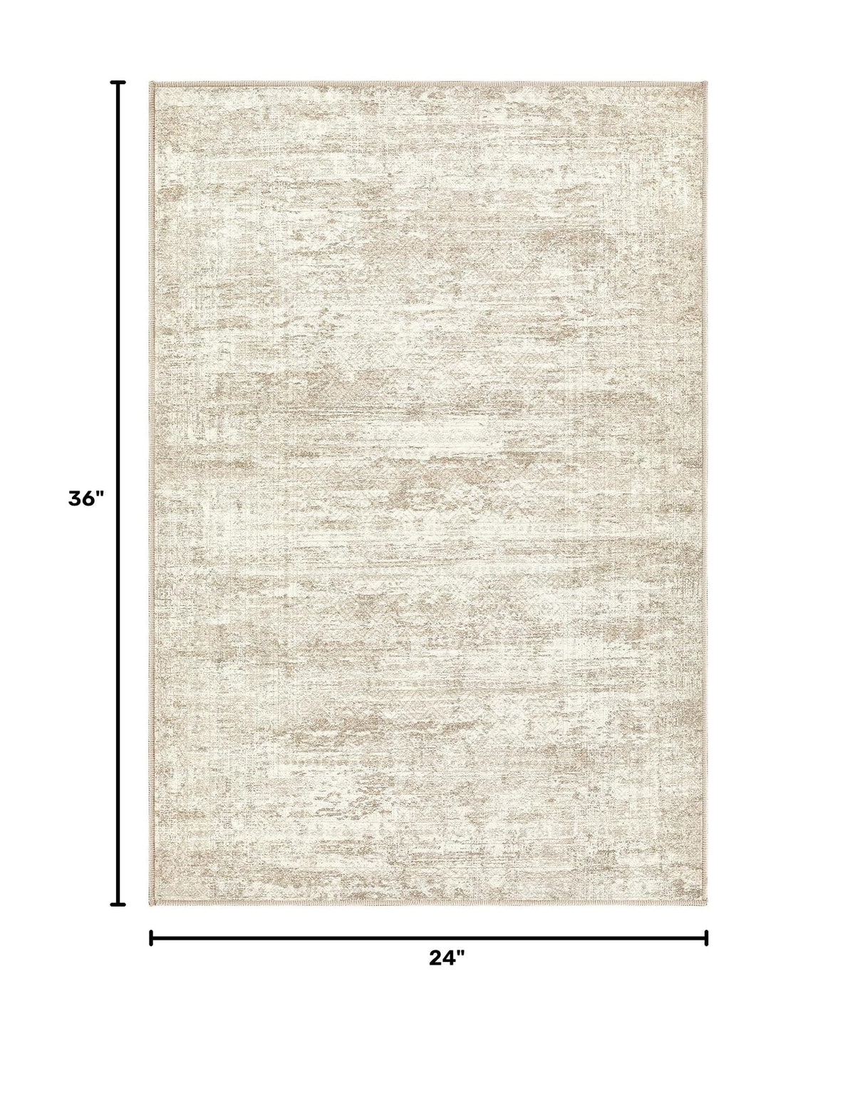 2x3 Entryway Area Rug (Beige/Brown / 2' x 3' (Rectangular))
