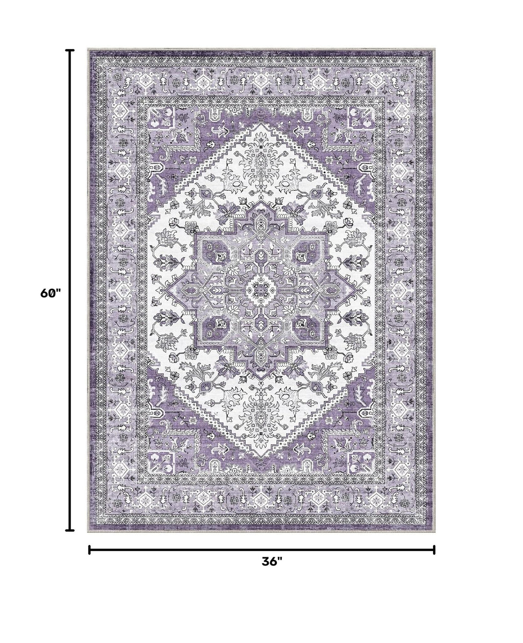 Soft Area Rugs 3x5 (3' x 5' (Rectangular) / Purple)