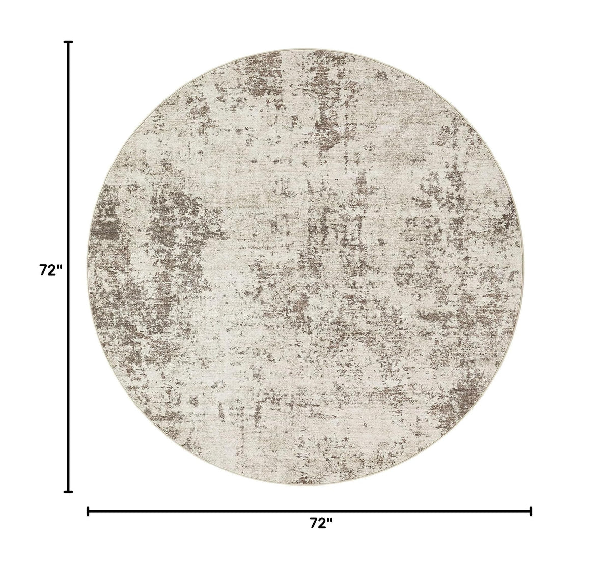 6ft Round Area Rug Living Room Rugs (Dark Brown / 6' (Round))