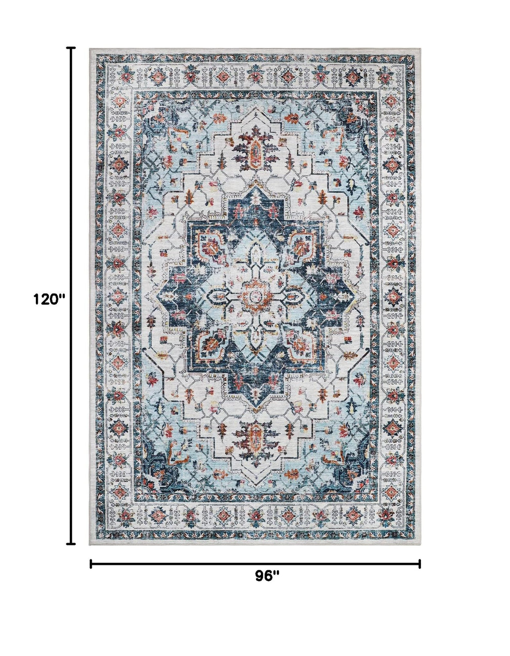 8x10 Area Rugs for Living Room (Blue / 8' x 10' (Rectangular))
