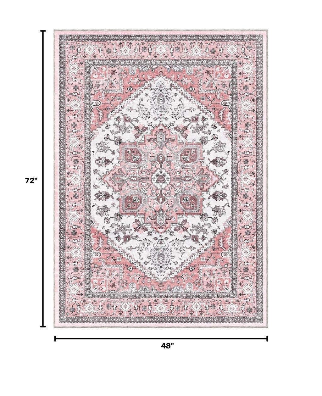 Soft Area Rugs 4x6 (4' x 6' (Rectangular) / Pink)
