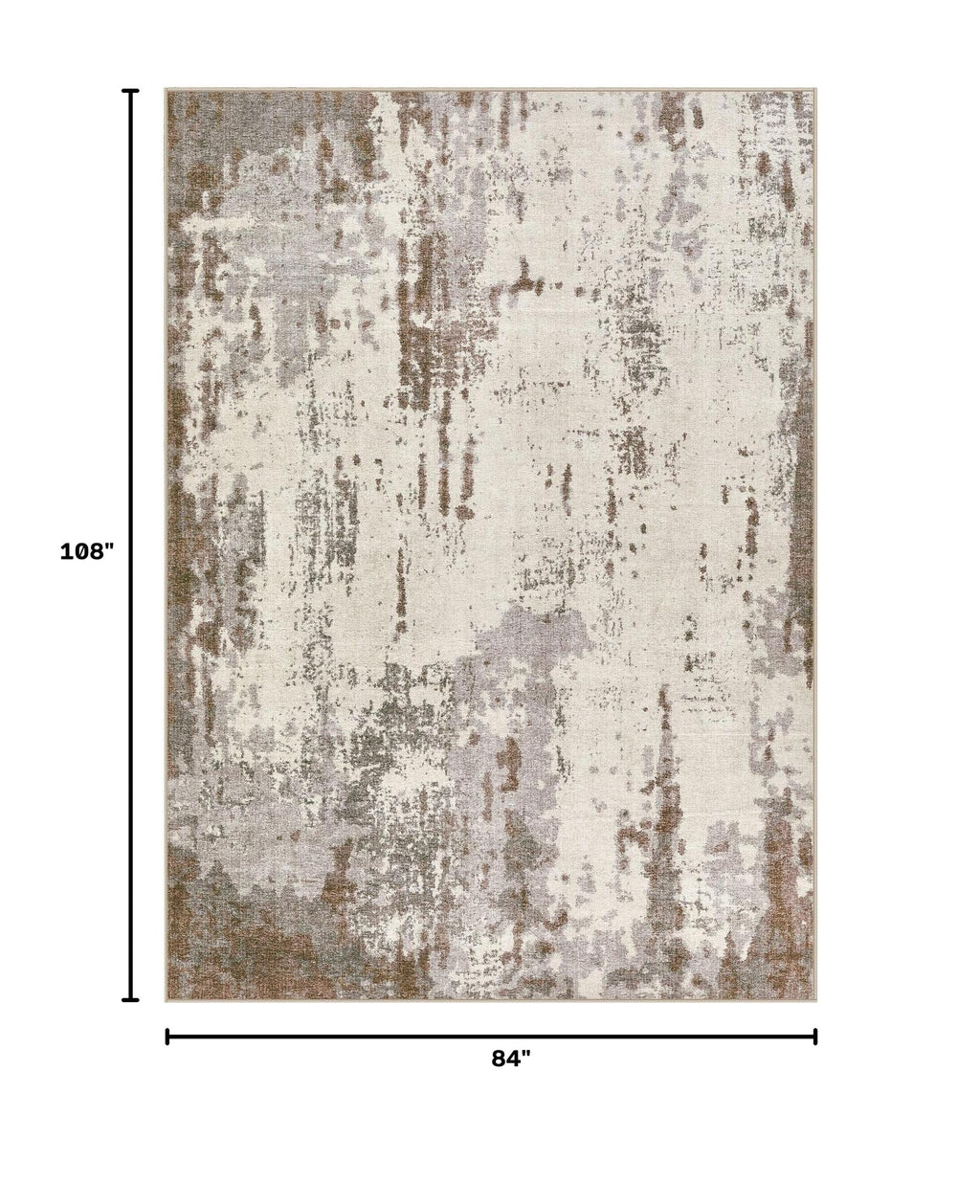 Area Rug Living Room Rugs (Brown/Grey/Beige / 7' x 9' (Rectangular))