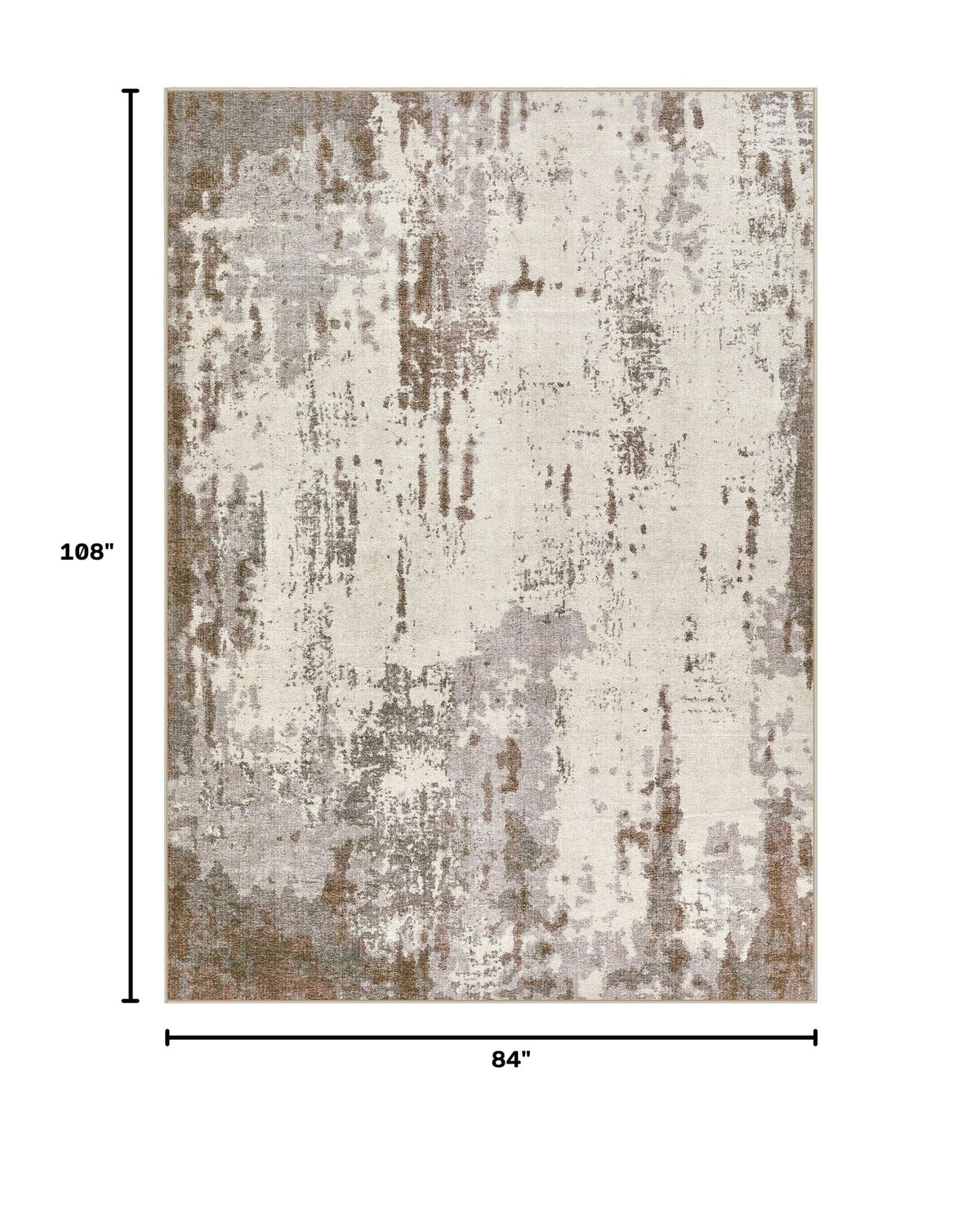 Area Rug Living Room Rugs (Brown/Grey/Beige / 7' x 9' (Rectangular))