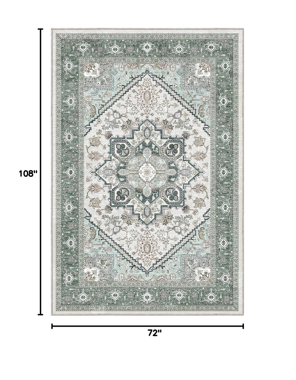 Soft Area Rugs 6x9 (6' x 9' (Rectangular) / Green)