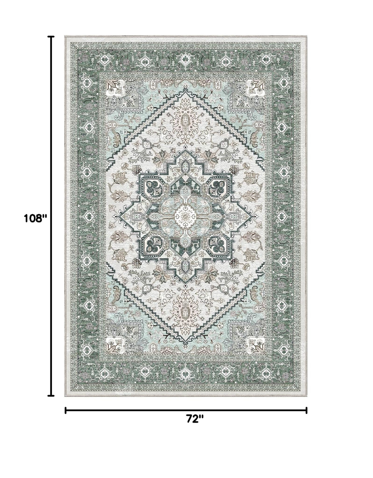 Soft Area Rugs 6x9 (6' x 9' (Rectangular) / Green)